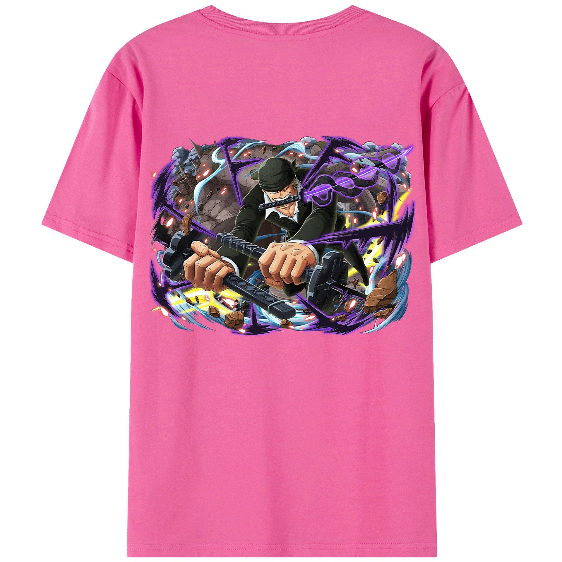ワンピース ロロノア・ゾロ ONE PIECE Roronoa Zoro レディース半袖Tシャツ(バックプリント)